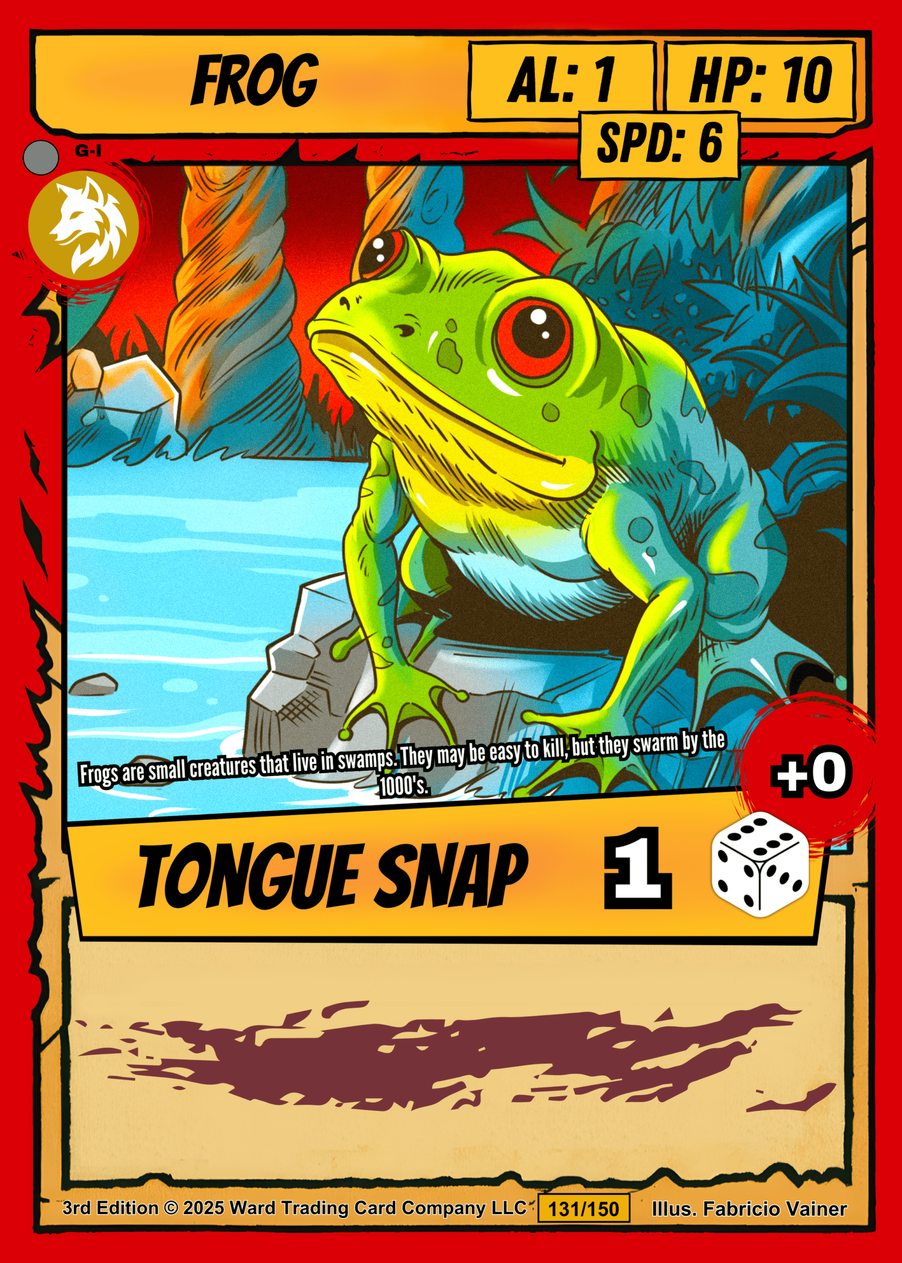 Frogulus Card Frog - Ward Trading Card Game